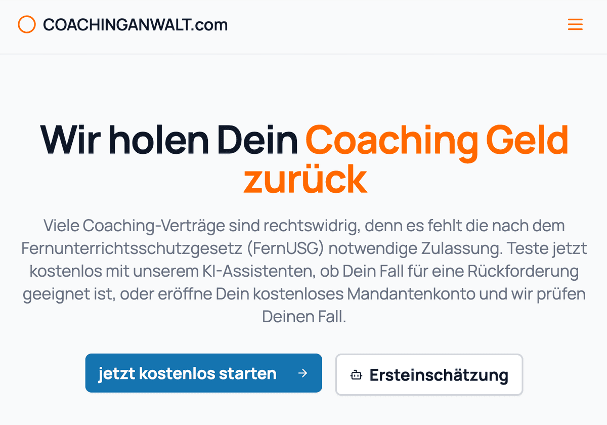 Unwind coaching contracts — with an AI check and a client portal.
